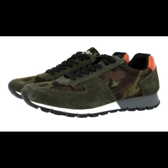 Authentic Luxury Prada MatchRace Trainers Shoes Camouflage Suede - Slightly Used - Picture 1 of 8